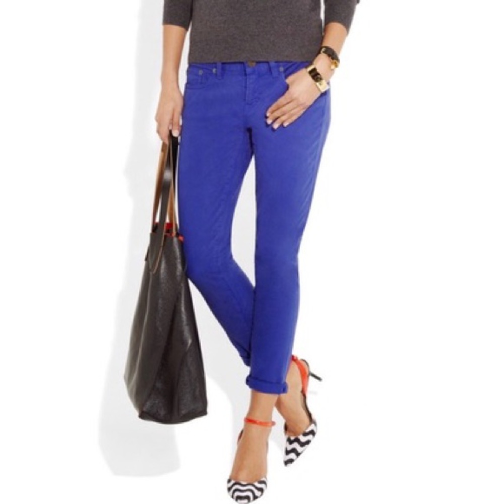 J. Crew Royal Blue Toothpick Jeans